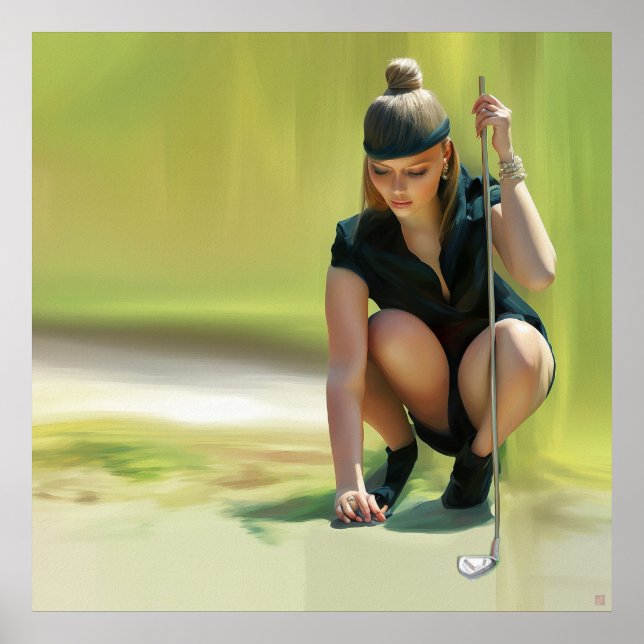 Ubicación - Impresión de arte sobre canvas de golf (Frente)