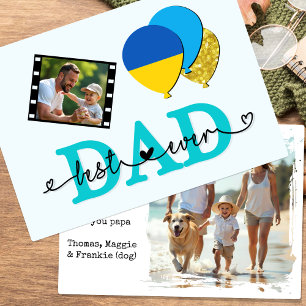 Ucrania Mejor tarjeta de fotos de papá, bandera, p