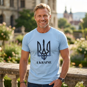 UCRANIA. Tridente. Camiseta del Escudo de Armas de