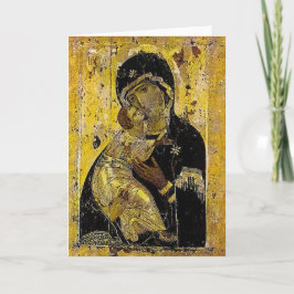 Ucraniano santo de la tarjeta del icono de Maria