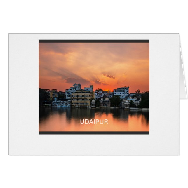 Udaipur sunset over Lake Pichola (Anverso (Horizontal))