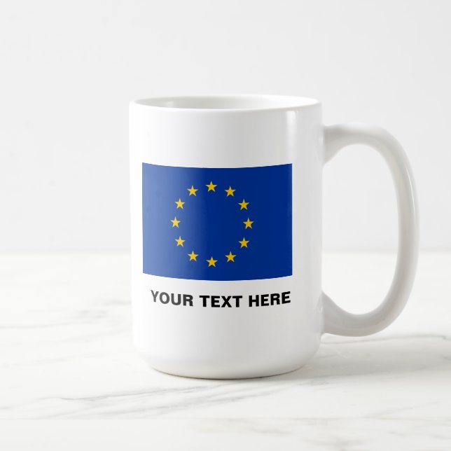 UE grande Europa de la taza de café de la bandera (Derecha)