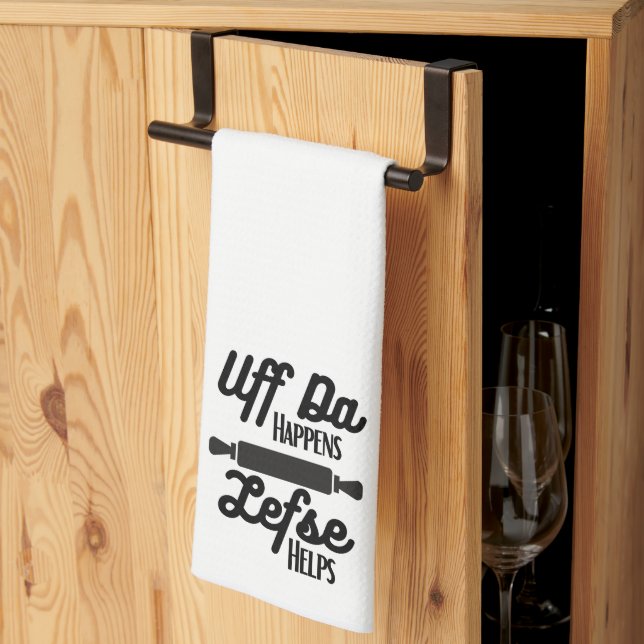 Uff Da Happens, Lefse Ayuda Toalla De Cocina (Pliegue de tercios)