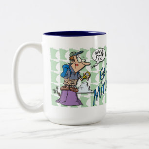 ¡Uff DA! Taza del Dos-Tono de Geocache Minnesota
