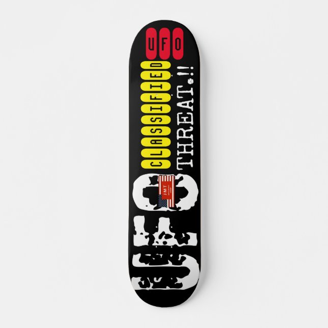UFO JMT SKATEBOARD Patineta, Cubierta de 7¾" (Anverso )