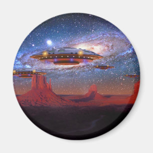 UFO sobre el imán del valle del monumento