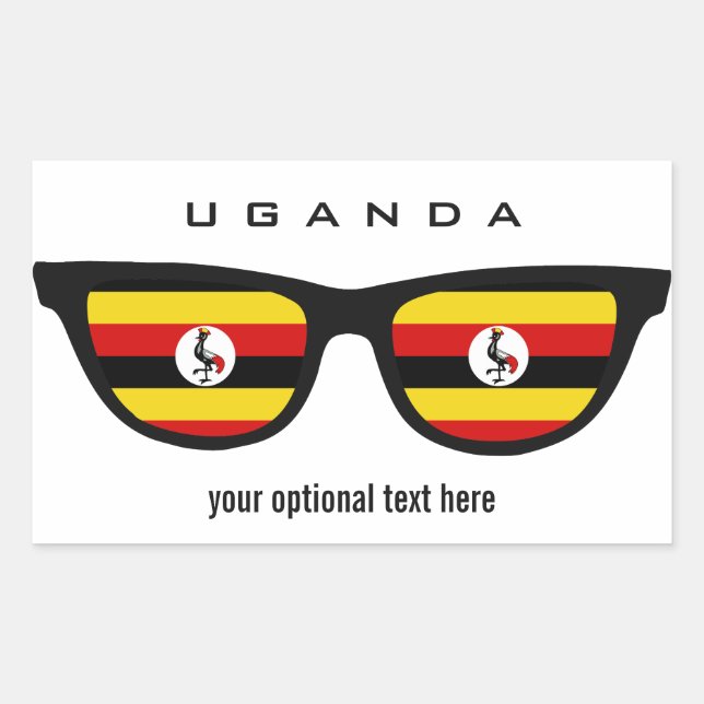 Uganda Shades personalizados pegatinas (Anverso)