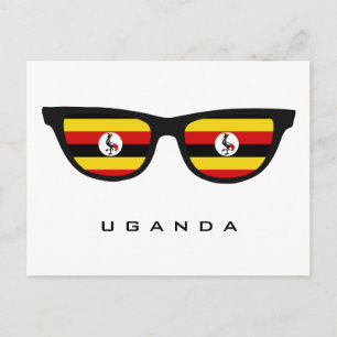 Uganda Sombra texto personalizado y postal color