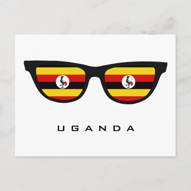 Uganda Sombra texto personalizado y postal color (Anverso)