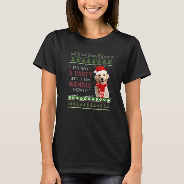 Ugly Christmas Sweater Cute Weiner Santa Pajama Wi (Anverso)