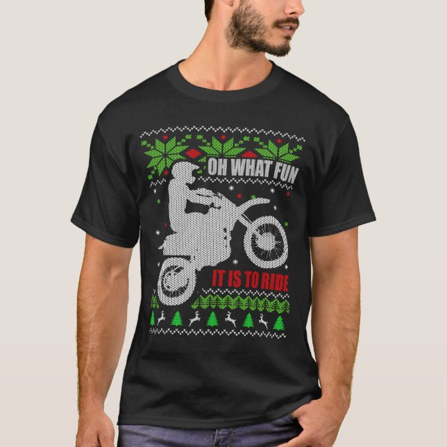 Ugly Christmas Sweater Dirt Bike Motorcycle Motocr (Anverso)