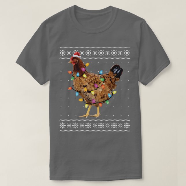 Ugly Christmas Sweater Funny Chicken Christmas  (Diseño del anverso)