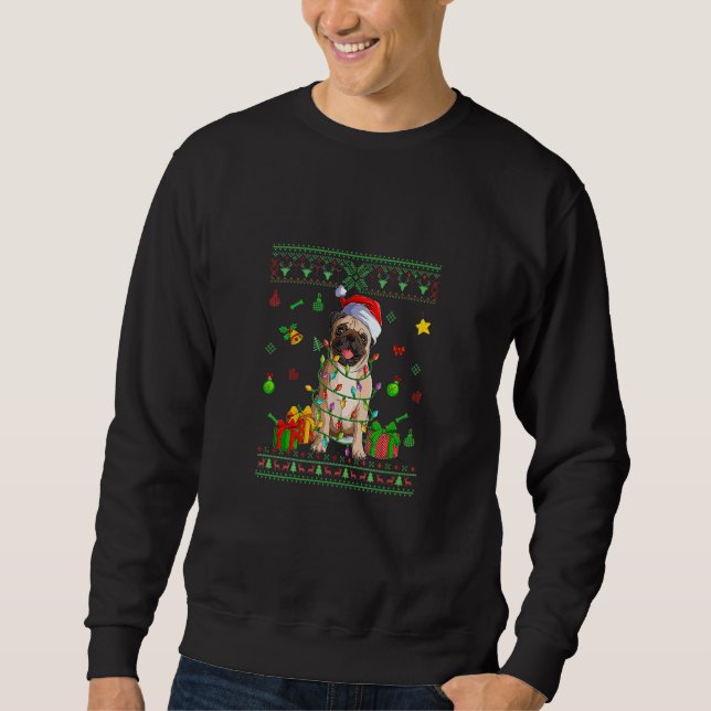 Ugly Christmas Sweater Merry Pugmas Pug Dog (Anverso)