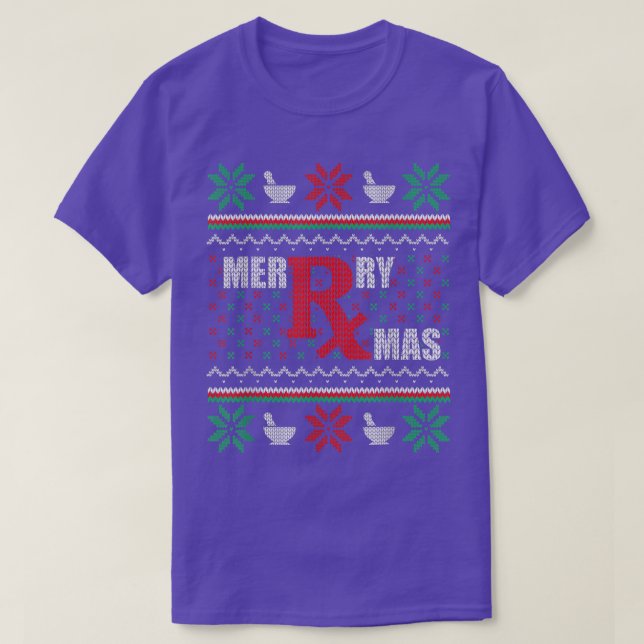 Ugly Christmas Sweater Pharmacy Tech Merry Xmas Ph (Diseño del anverso)