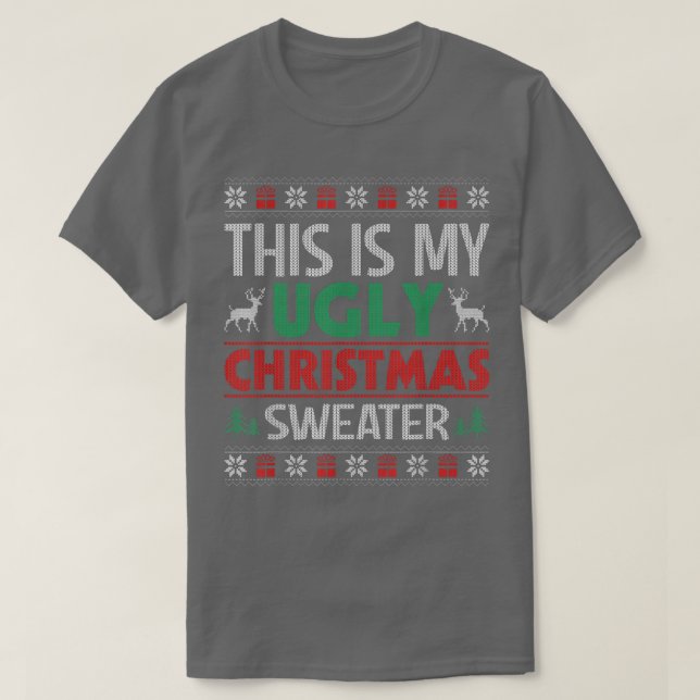 Ugly Christmas Sweaters Christmas Santa Reindeer  (Diseño del anverso)