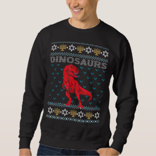 Ugly Hanukkah Sweater Dinosauro Judío Dinosaurio X