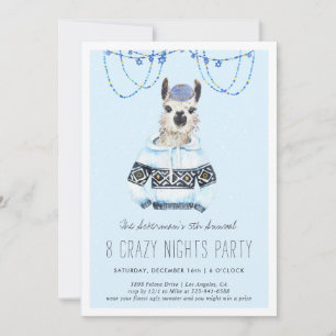 Ugly Hanukkah Sweater Fiesta   Graciosa Llama Invi