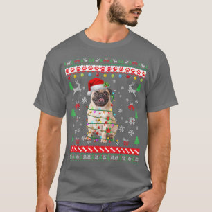 Ugly Sweater Christmas Lights Pug Dog Lover 