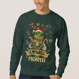 Ugly sweater Christmas lizard elf employee award