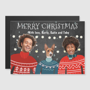 Ugly Sweater Family Christmas Card ,Funny Christma