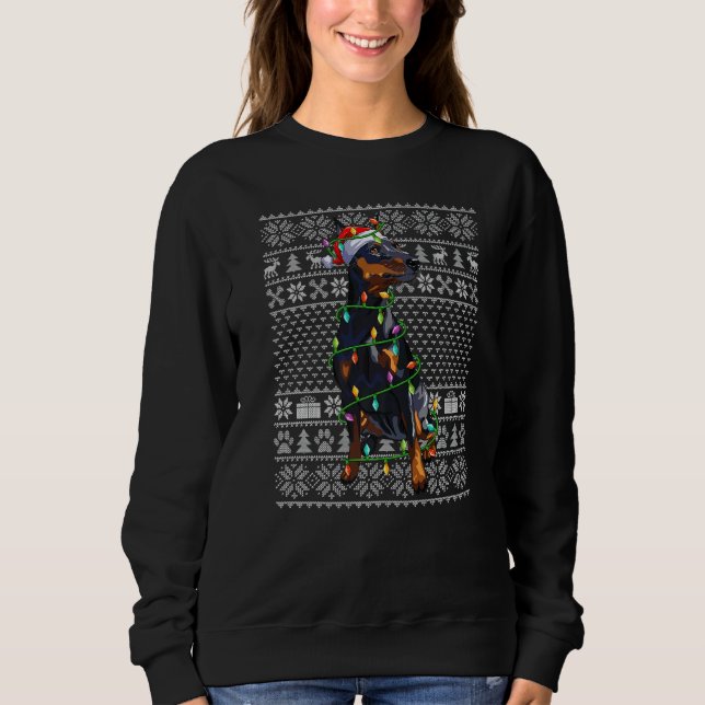 Ugly Sweater Style Santa Miniature Pinscher Dog Ch (Anverso)