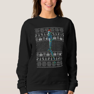 Ugly Sweater Style Xmas Lights Thresher Shark Fish
