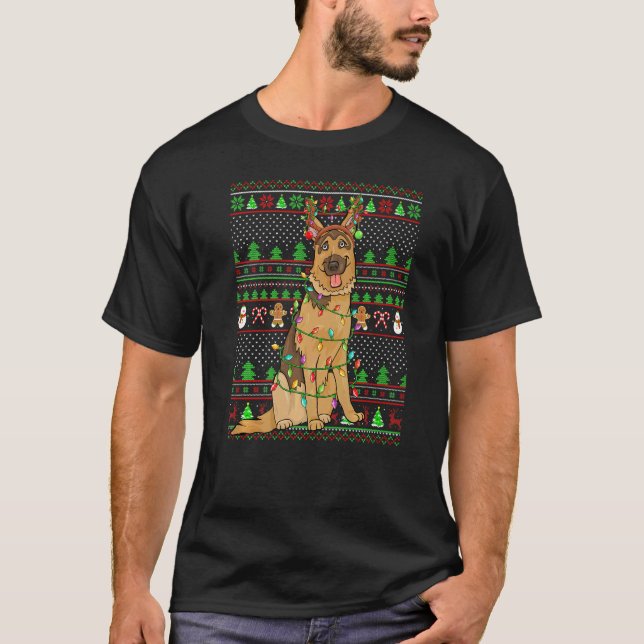 Ugly Xmas Sweater Style  Belgian Malinois Dog Chri (Anverso)