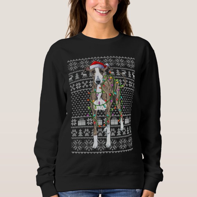 Ugly Xmas Sweater Style Italian Greyhound Dog Chri (Anverso)