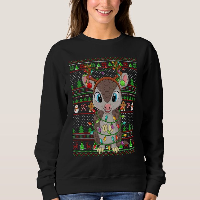 Ugly Xmas Sweater Style Lighting Armadillo Christm (Anverso)