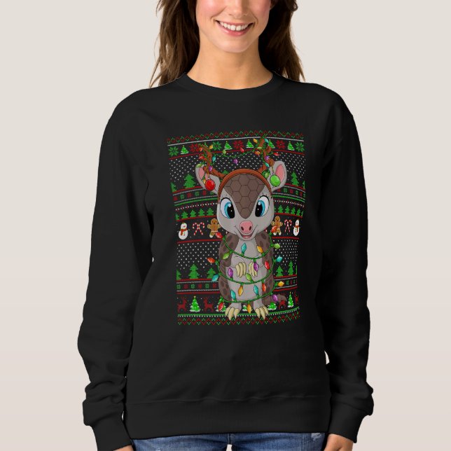 Ugly Xmas Sweater Style Lighting Armadillo Christm (Anverso)