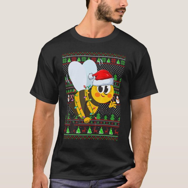 Ugly Xmas Sweater Style Lighting Bee Christmas (Anverso)
