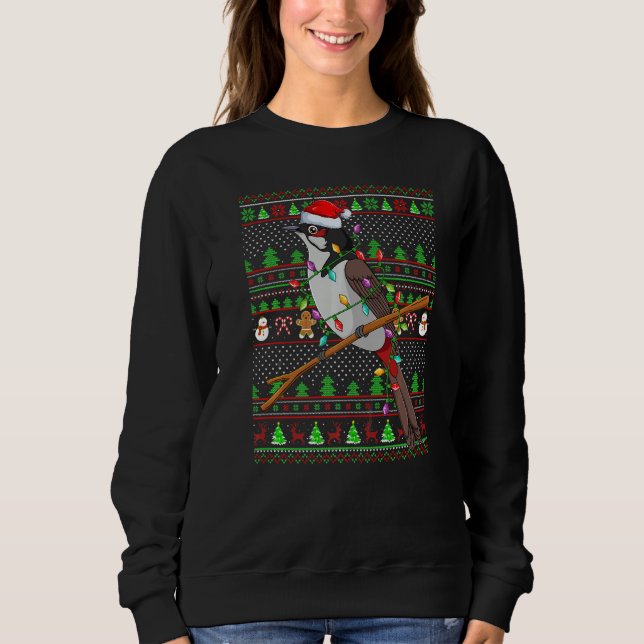 Ugly Xmas Sweater Style Lighting Bulbul Bird Chris (Anverso)