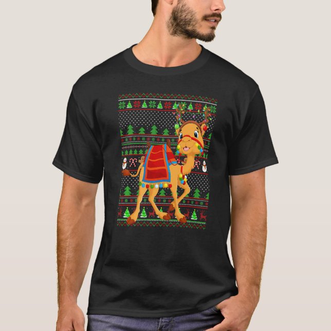 Ugly Xmas Sweater Style Lighting Camel Christmas   (Anverso)