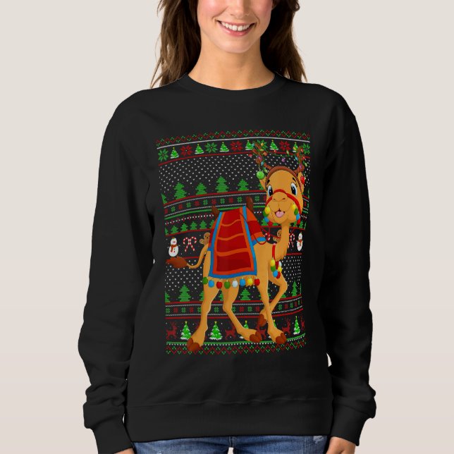 Ugly Xmas Sweater Style Lighting Camel Christmas (Anverso)