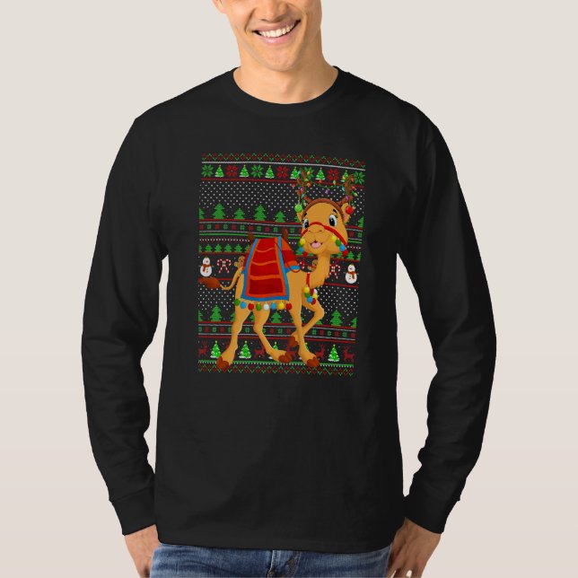 Ugly Xmas Sweater Style Lighting Camel Christmas   (Anverso)
