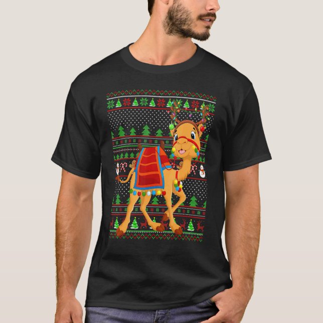 Ugly Xmas Sweater Style Lighting Camel Christmas (Anverso)