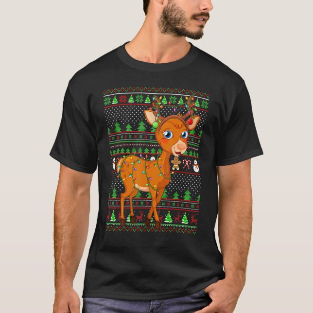 Ugly Xmas Sweater Style Lighting Deer Christmas (Anverso)