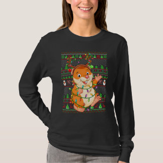 Ugly Xmas Sweater Style Lighting Hamster Christmas