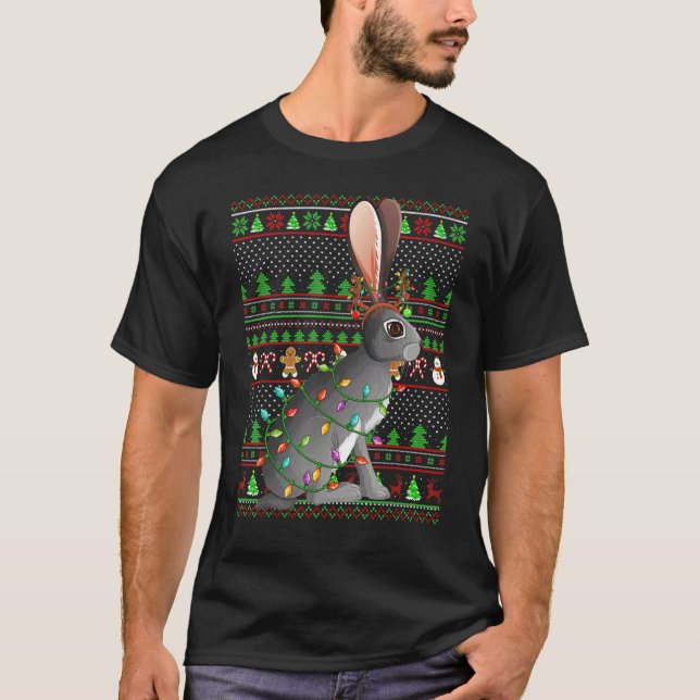 Ugly Xmas Sweater Style Lighting Hare Christmas (Anverso)