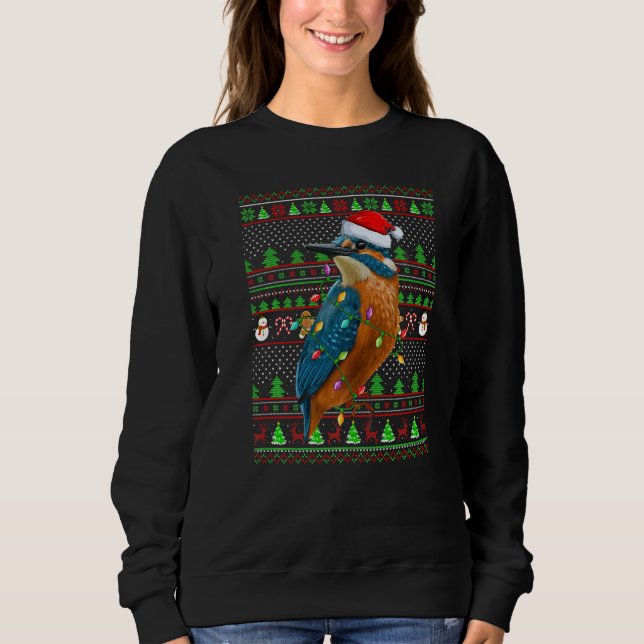 Ugly Xmas Sweater Style Lighting Kingfisher Bird C (Anverso)
