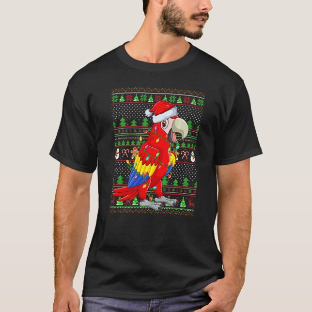 Ugly Xmas Sweater Style Lighting Parrot Bird Chris (Anverso)
