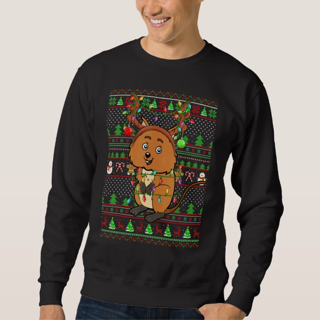 Ugly Xmas Sweater Style Lighting Quokka Christmas (Anverso)