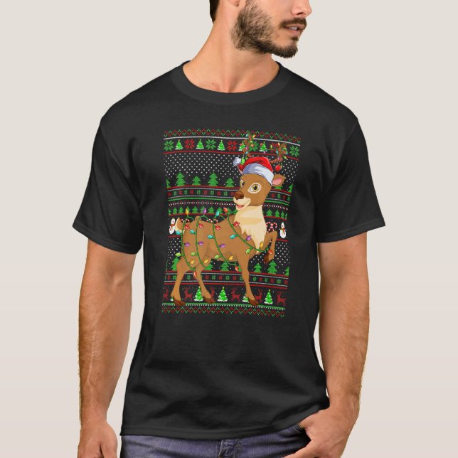 Ugly Xmas Sweater Style Lighting Reindeer Christma (Anverso)