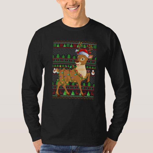 Ugly Xmas Sweater Style Lighting Reindeer Christma (Anverso)