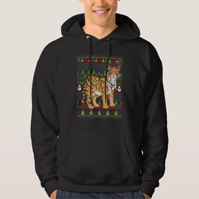 Ugly Xmas Sweater Style Lighting Tiger Christmas (Anverso)