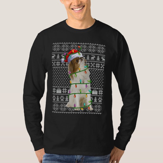 Ugly Xmas Sweater Style Santa Japanese Chin Dog Ch (Anverso)