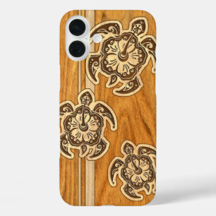 Uhane Honu Faux Wood Funda de tortuga hawaiana Mat