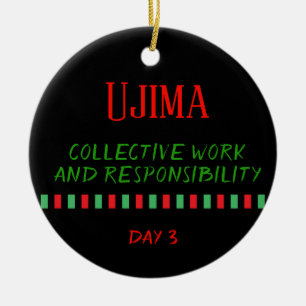 Ujima - Día 3 de Kwanzaa  Ornamento
