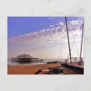 (UK) Vieja tarjeta postal Brighton Pier