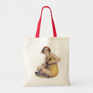Uke que juega la bolsa de asas de la aleta